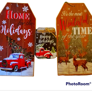 3‎ pc Farmhouse Christmas Decor